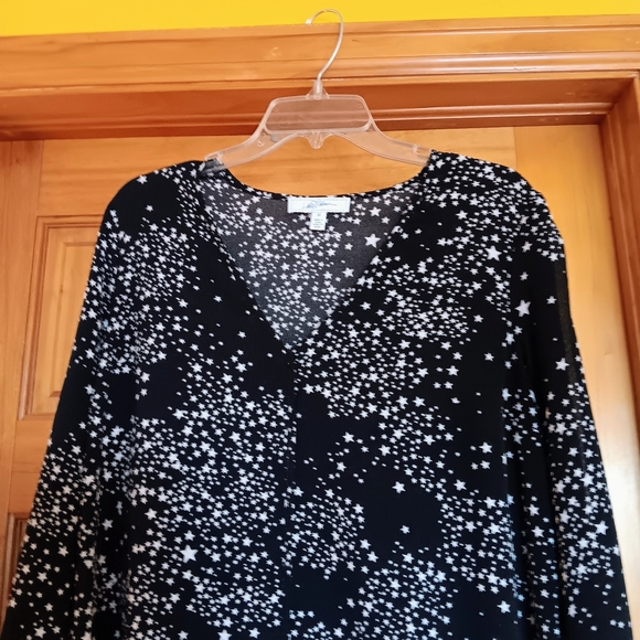 Libby Eldeman Black and White Star Print Dress - Picture 3 of 6